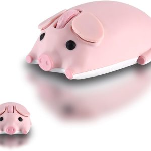 Cute Piggy Wireless Mouse – Bluetooth/USB Dual-Mode Silent Design