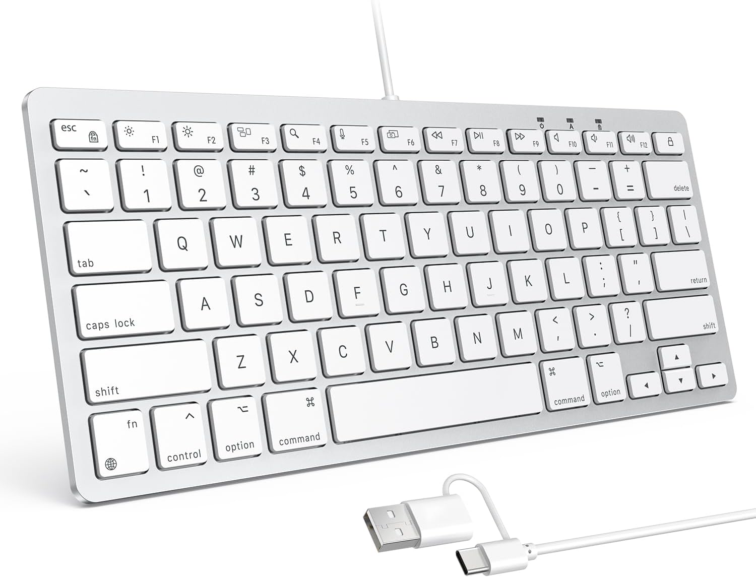 Wired Keyboard: Dual-Interface Design & Comfortable Typing Angle