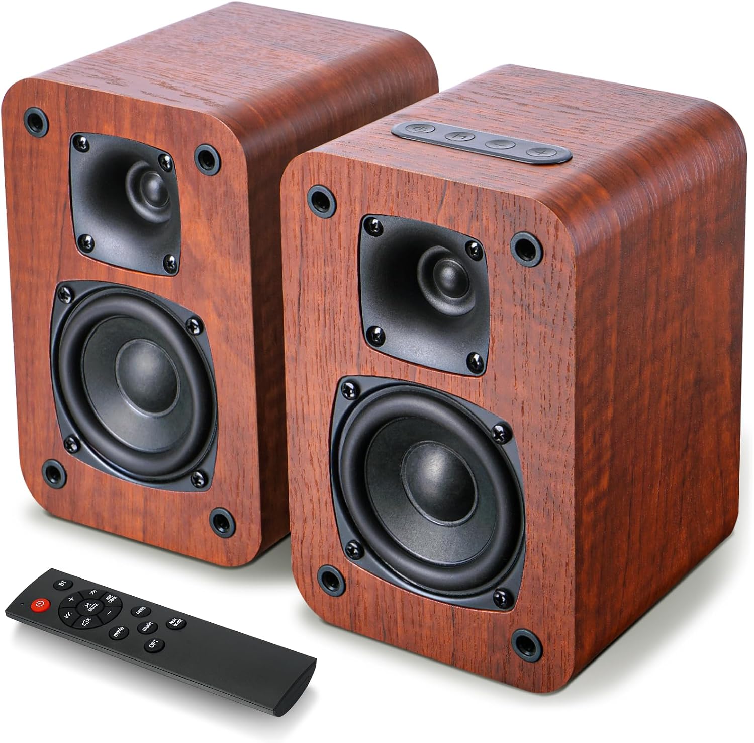Bluetooth Bookshelf Speakers – Vinyl-Compatible, Multi-Input Active System