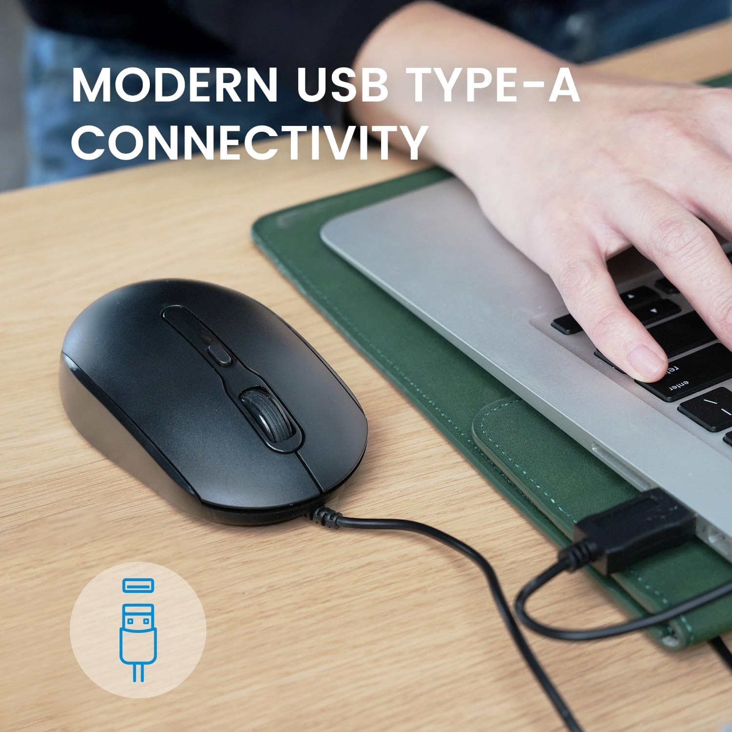 USB Wired Optical Mouse – 1.8m Cable & Silent Buttons - Image 2